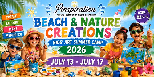 July 13\u201317 | Beach & Nature Creations \u2013 Kids\u2019 Art Summer Camp 2026 (Full Day \/ Half Day Options)