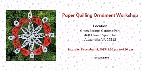  Paper Quilling Ornament Workshop