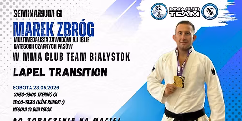 Praca lapelami jako spos\u00f3b na zdobycie przewagi w walce BJJ Marek Zbr\u00f3g w MMA CLUB TEAM!