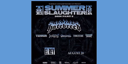 Hatebreed - The Summer Slaughter Tour 2026 | ABQ NM