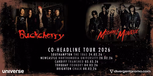 Buckcherry + Michael Monroe at Northumbria University, Newcastle