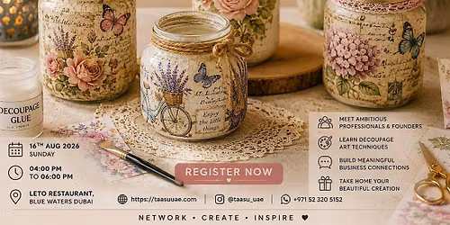 The Art of Decoupage\u201d \u2013 A Creative Experience Workshop