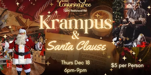Santa and Krampus come to the Tree