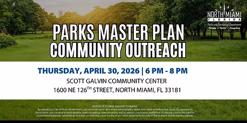 Parks Master Plan Community Outreach Meeting @ Scott Galvin Center