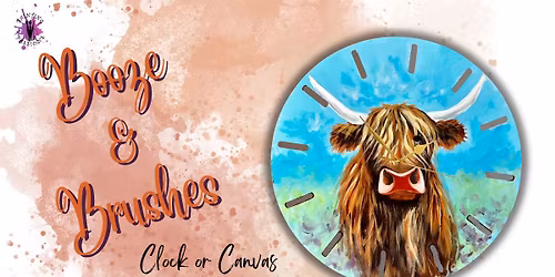 Booze & Brushes Clock- Bury St. Edmunds