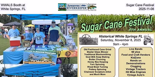 WWALS Booth at Sugar Cane Festival, White Springs, FL