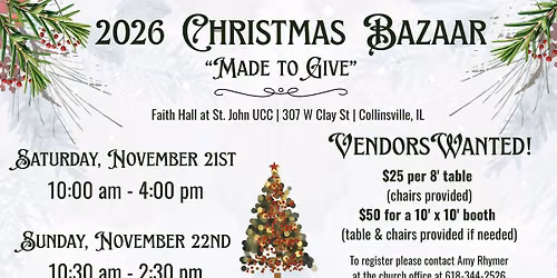 2026 Christmas Bazaar "Made to Give"