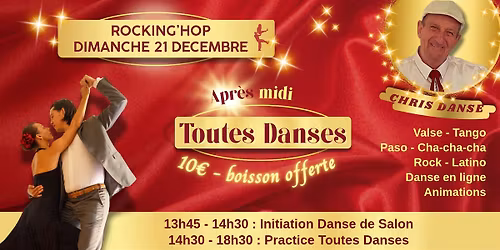 Apr\u00e8s-midi Toutes Danses dimanche 21 d\u00e9cembre