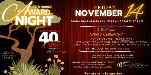 SCV 40 Under Forty Awards Night 2025