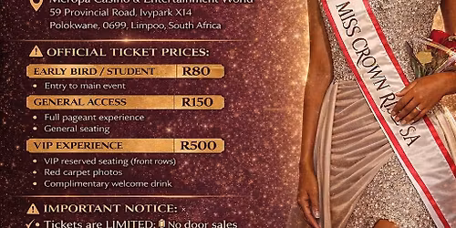 MISS CROWN RISE SA 2026