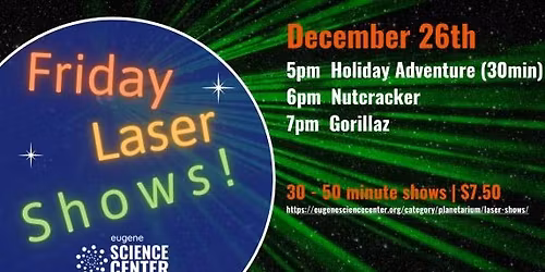 Holiday Laser Shows + Gorillaz