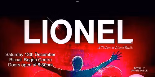 The Homemade Food Company Presents - Malcolm Pitt as the UK\u2019s No 1 Tribute to \u201cLionel Richie\u201d 