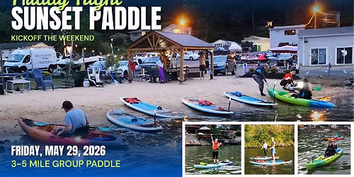 Friday Night Sunset Paddle - Kick off the Weekend