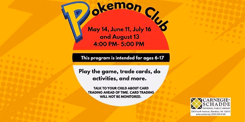 Pokemon Club for Ages 6-17