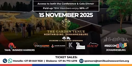 2025 TBW Conference, Gala Dinner & Business Awards