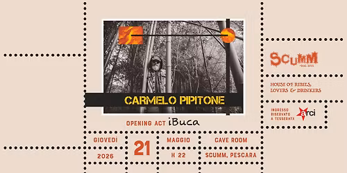 Carmelo Pipitone live @ Scumm Cave Room \u2022 opening act iBuca \u2022 gio 21\/05