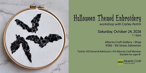 Halloween-Themed Embroidery Workshop with Carley Pettitt