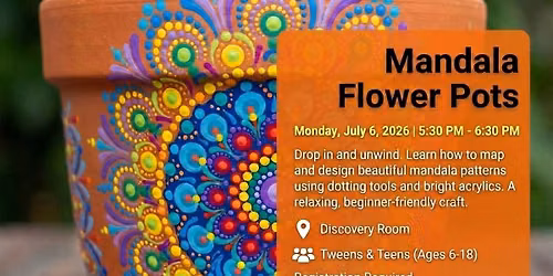 Tween\/Teen Craft: Mandala Flower Pots