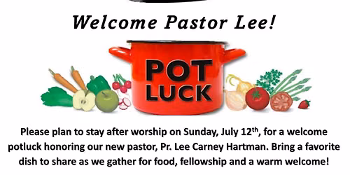 Welcoming Potluck for Pastor Lee Hartman