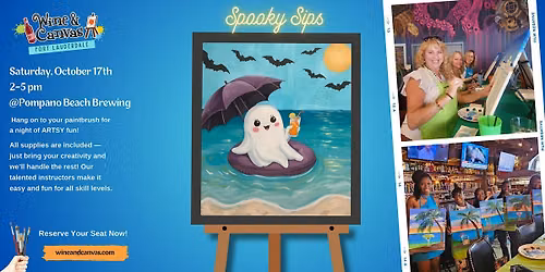 Pompano Beach Paint and Sip \u2013 Spooky Sips