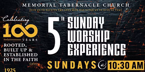 Fifth Sunday Worship Experience