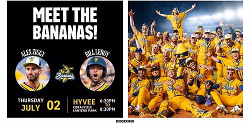 Meet the Savannah Bananas at your Lantern Park Hy-Vee!