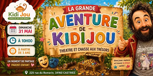 LA GRANDE AVENTURE DE KIDIJOU The\u00e2tre et chasse aux tr\u00e9sors