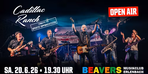 CADILLAC RANCH | Bruce Springsteen Tribute | OPEN AIR | BEAVERS Musikclub | Erlenbach am Main