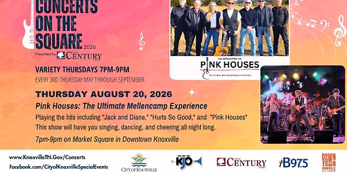 Concerts on the Square Variety Thursdays - Pink Houses: Mellencamp Tribute