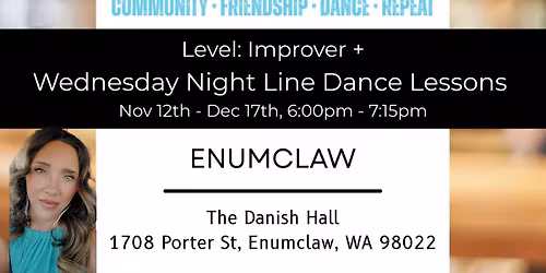 Wednesday Night 'Improver+' Line Dance Lessons in Enumclaw