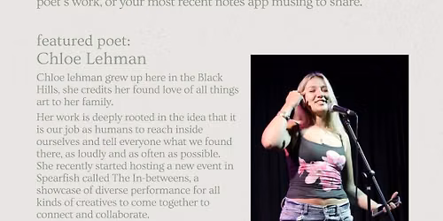 Poetry Open Mic ft. Chloe Lehman