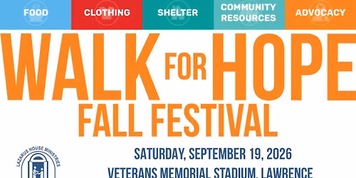 Lazarus House 2026 Walk for Hope Fall Festival