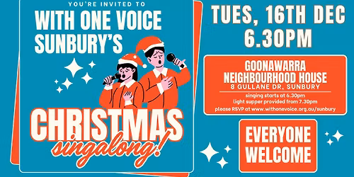 With One Voice Sunbury's Christmas Singalong