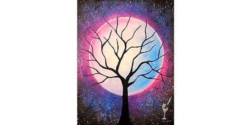 Cosmic Moon and Galaxy - Paint and Sip in Houston | Classpop!\u2122