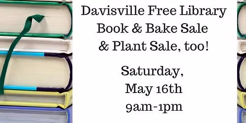 Book & Bake Sale, & Plant Sale, too!