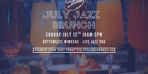 Jazz Brunch at Stella's! 