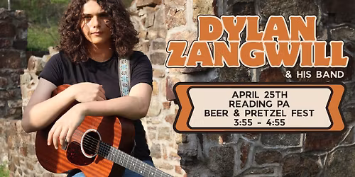 Dylan Zangwill With His Band at the West Reading Craft Pretzel & Beer Festival