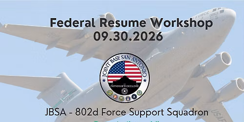 JBSA Federal Resume Workshop 09.30.2026