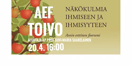 Toivo - miss\u00e4 olemme nyt?