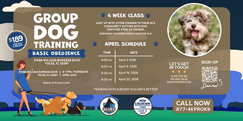 Yulee Pro Basic Obedience Group Class