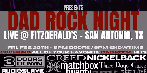 "DAD ROCK NIGHT" presented by Council Hill - LIVE in San Antonio, TX @ Fitzgerald's