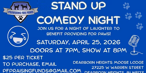 PFP Comedy Show Fundraiser - Save the Date!