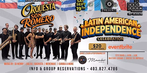 ORQUESTA SON ROMERO @ THE REC ROOM YYC