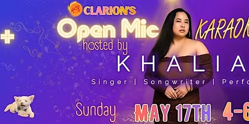 Open Mic + Karaoke, hosted by Khalia
