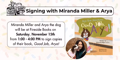 Signing with Miranda Miller & Arya the Dog