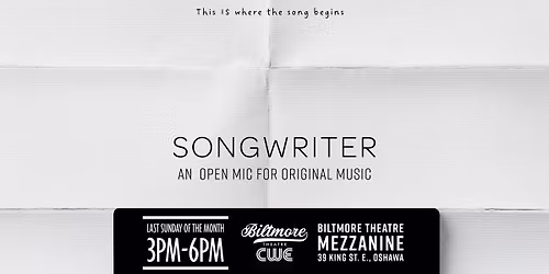 Songwriter: An Open Mic for Original Music at Biltmore Theatre