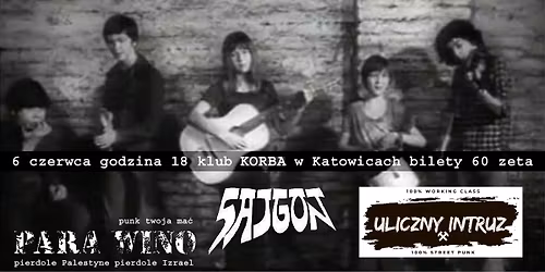 koncert PARA WINO i SAJGON i ULICZNY INTRUZ