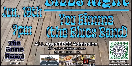 GAMES AND GROOVES: Live Music \u2013 You Gimme\u2019 (The Blues Band)