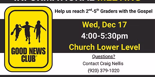 Good News Club Informational Meeting