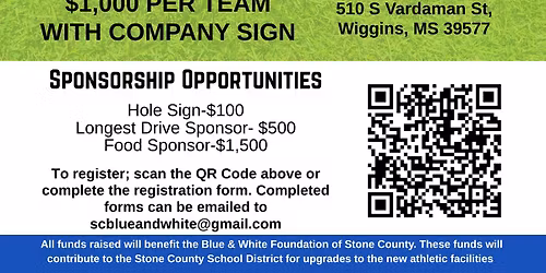 Blue & White Charity Golf Tournament